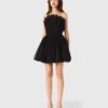 Abito bustier in tulle e organza Abito bustier in tulle e organza