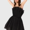 Abito bustier in tulle e organza Abito bustier in tulle e organza