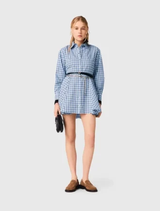 Abito camicia con strass