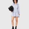 Abito camicia fluido con borchie Abito camicia fluido con borchie