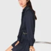 Abito camicia fluido con borchie Abito camicia fluido con borchie