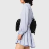 Abito camicia fluido con borchie Abito camicia fluido con borchie