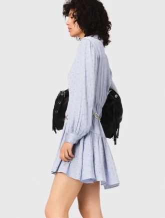 Abito camicia fluido con borchie