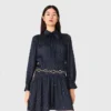 Abito camicia fluido con borchie Abito camicia fluido con borchie
