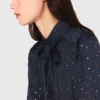 Abito camicia fluido con borchie Abito camicia fluido con borchie