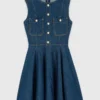 Abito corto svasato in denim Abito corto svasato in denim