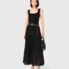 Abito lungo in maglia con strass