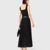 Abito lungo in maglia con strass