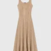 Abito lungo in maglia con strass Abito lungo in maglia con strass