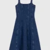Abito midi in denim Abito midi in denim