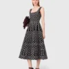 Abito midi in maglia jacquard