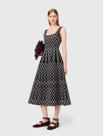 Abito midi in maglia jacquard Abito midi in maglia jacquard