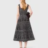 Abito midi in maglia jacquard