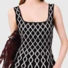 Abito midi in maglia jacquard