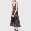 Abito midi in maglia jacquard