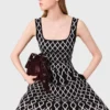 Abito midi in maglia jacquard