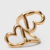 Anello a forma di cuore con doppia placcatura in oro Anello a forma di cuore con doppia placcatura in oro