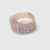 Anello con strass bicolore