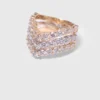 Anello con strass bicolore