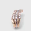 Anello con strass bicolore