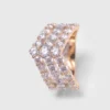 Anello con strass bicolore