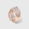 Anello con strass bicolore