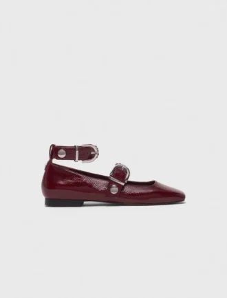Ballerine Mary Jane in pelle borchiata