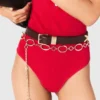 Body a maniche corte in maglia a costine