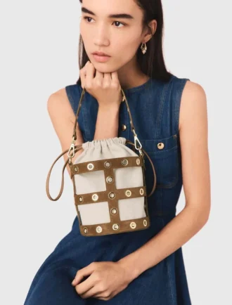 Borsa a secchiello Miss M in pelle scamosciata