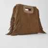 Borsa M mini in pelle scamosciata