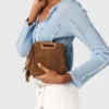 Borsa M mini in pelle scamosciata