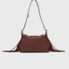 Borsa mini in pelle con borchie Miss M