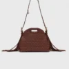 Borsa mini in pelle con borchie Miss M