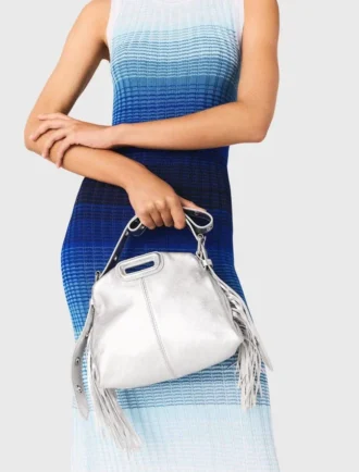 Borsa Miss M Mini in pelle metallizzata