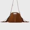 Borsa Miss M Mini in pelle scamosciata con impunture Borsa Miss M Mini in pelle scamosciata con impunture