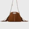 Borsa Miss M Mini in pelle scamosciata con impunture Borsa Miss M Mini in pelle scamosciata con impunture