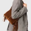 Borsa Miss M Mini in pelle scamosciata con impunture Borsa Miss M Mini in pelle scamosciata con impunture