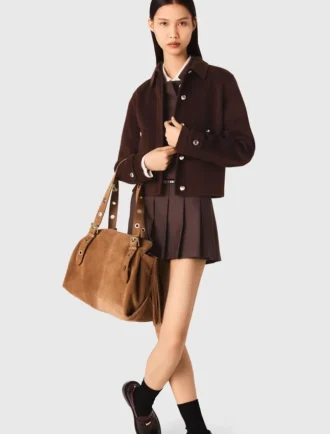 Borsa Miss M XL in pelle scamosciata