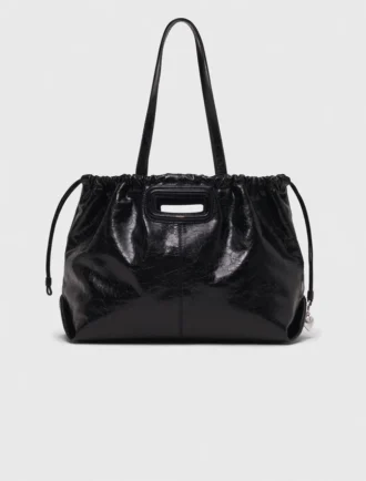 Borsa tote M in pelle craquelé