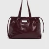 Borsa tote M in pelle craquelé
