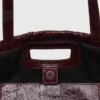 Borsa tote M in pelle craquelé