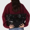 Borsa tote M in pelle craquelé