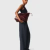 Borsa tote M in pelle craquelé