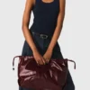 Borsa tote M in pelle craquelé