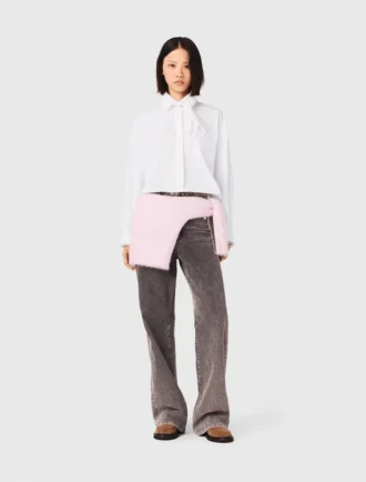 Camicia con colletto all’uncinetto