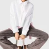 Camicia con colletto all’uncinetto
