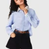 Camicia con colletto gioiello rimovibile