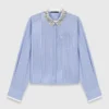 Camicia con colletto gioiello rimovibile