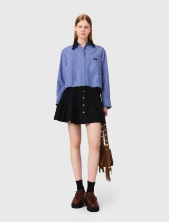 Camicia con colletto rimovibile con strass