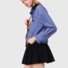 Camicia con colletto rimovibile con strass